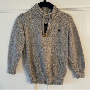Carter’s Gray Heathered Half Zip Collared Sweater